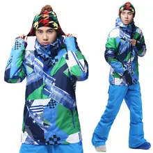 Мужская лыжная куртка GSOU, мужская куртка большого размера, водонепроницаемая и ветронепроницаемая профессиональная Лыжная двухслойная куртка