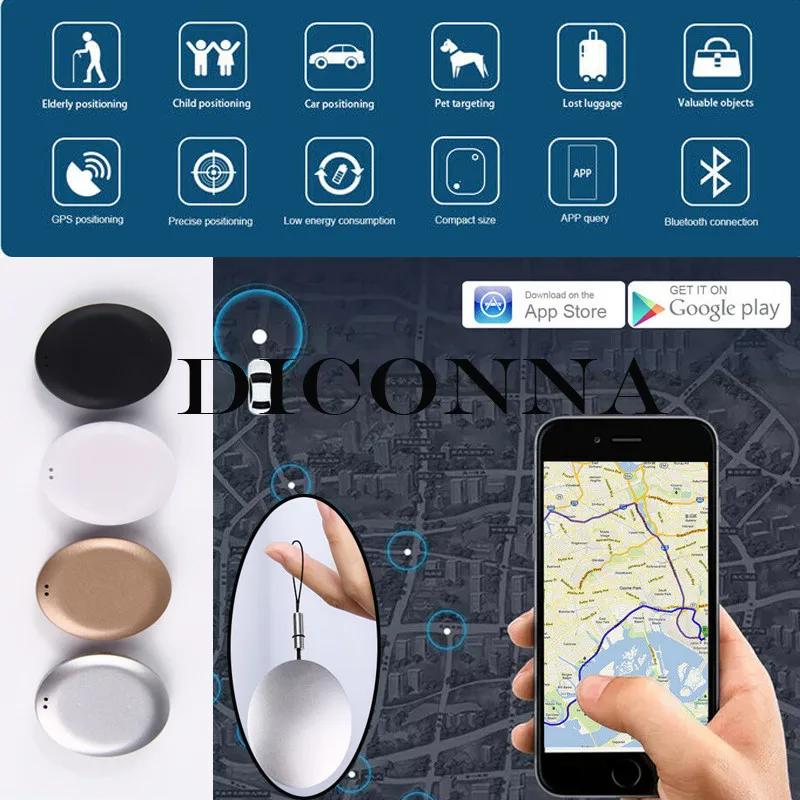 Bluetooth Анти-потерянный трекер Key Finder отслеживания ключ ПЭТ датчик локации GPS