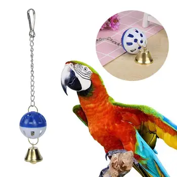 Papuga zabawki dla zwierząt domowych wspiąć się zabawki do żucia Parakeet Budgie do żucia wiszące huśtawka dzwon zabawka dla zwierząt domowych artykuły dla ptaków akcesoria dla zwierząt domowych tanie i dobre opinie CN (pochodzenie) Ptaki Z tworzywa sztucznego