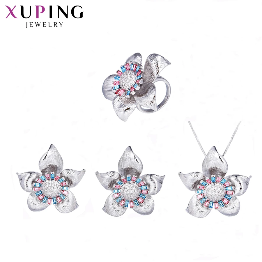 

Xuping Jewelry Charms Styles Set Flower Shape Trendy Crystals from Swarovski Jewellery for Women lovers' Gift S143.1-64560