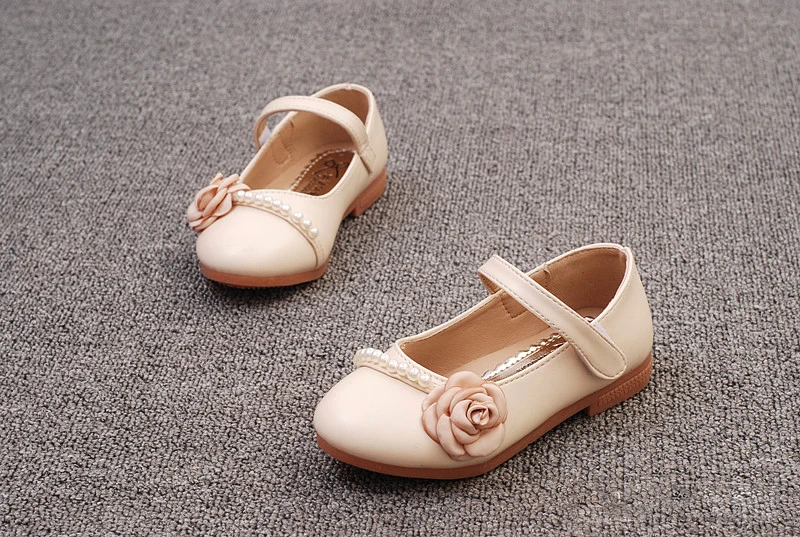Bekamille/кожаная обувь для девочек; Осенняя детская обувь для девочек; детская кожаная Танцевальная обувь принцессы с жемчужинами и цветами; SL003