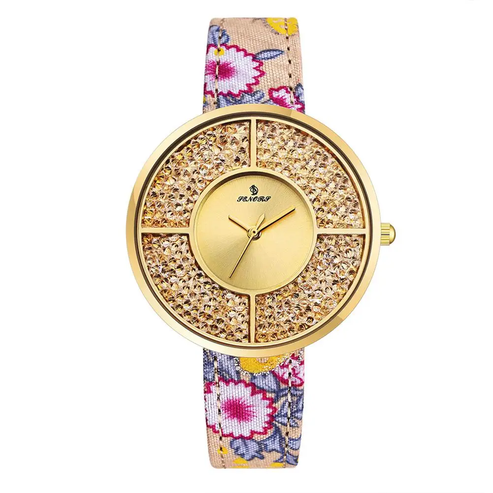 

Women Fashion Elegant Printed Leather Band Waterproof Analog Quartz Wrist Watch