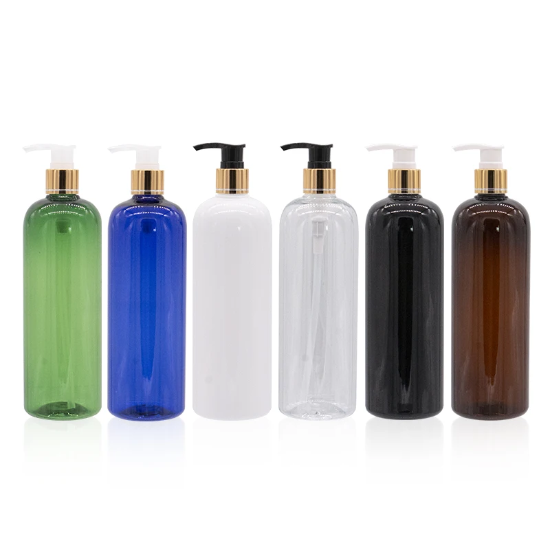 

500ml High Quality Lotion Pump Bottles Black White Cosmetic Container Liquid Soap Dispenser Refillable Shampoo Shower Gel Bottle