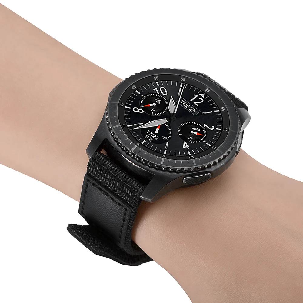 22 мм браслет для часов Samsung Gear S3 classic Ticwatch galaxy watch 46 спортивные нейлоновые Huami Huawei gt