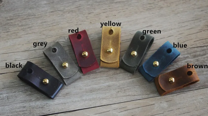 30PCS Genuine Leather Cable Winder Cable Wire Organizer Headphone Cord Holder For iphone samsung USB Charger Data Lines