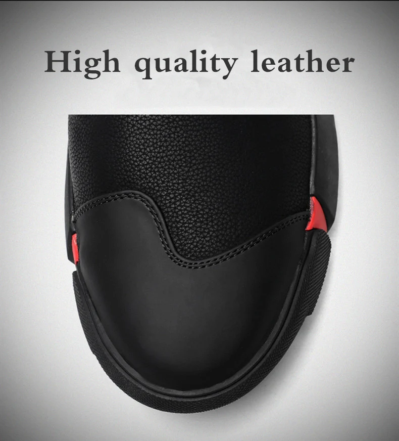 Spring New Men Shoes High Quality All Black Men's Leather Casual Shoes Fashion Breathable Sneakers Fashion Flats Casual Sneakers (3)