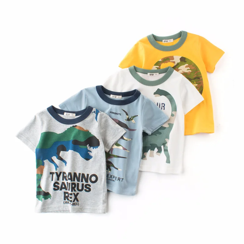 Boys Kids Short Sleeve Cotton Classic T-shirt Children Casual Top Sweatshirt