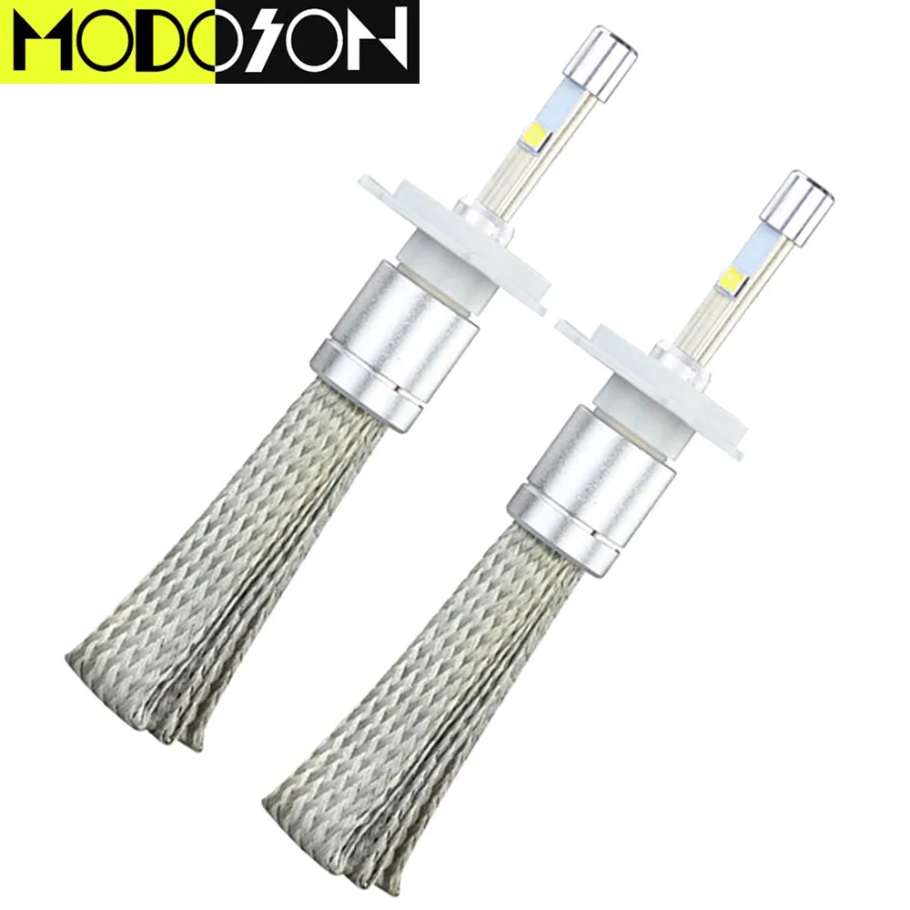 MODOSON 2 шт. светодиодный фар автомобиля R3 80 Вт 6000 К 9600LM H7 H1 H4 H3 H11 H8 9005 9006 9007 лампы фары