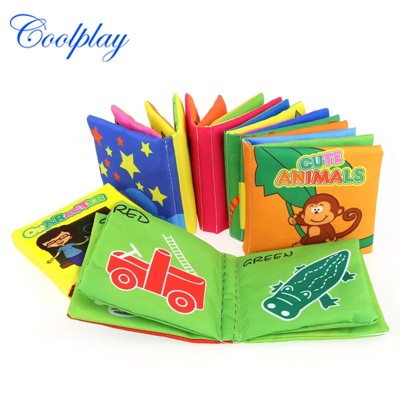 

Early teaching paper Cloth Book English Learning Bush English Palm book six optional infant toy bags