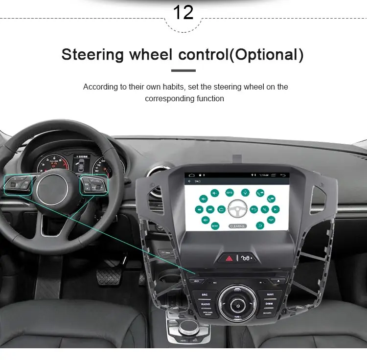 Perfect JDASTON Android 9.1 Car DVD Player For Ford Focus 2011 2012 2013 2014 2015 WIFI GPS Navigation 1 Din Car Radio Stereo Multimedia 13