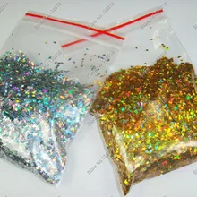 50 г х 1/2"(1 мм) Блестки для ногтей Золото и серебро ослепительный бриллиант палитра блесток Форма для ногтей и блестки для ногтей