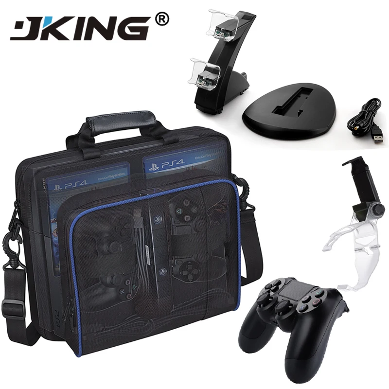 

PS4 Accessories Play Station 4 Joystick PS4 Charger Station Phone Clip Normal PS4 Game Console Storage Bag for PlayStation 4