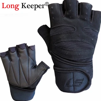 

Long Keeper New High Quality Men's Half Finger Gloves Work Out Fitness Weighlifting Gloves for Men Women Hiking Luvas M130