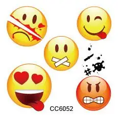 

Waterproof Temporary Tattoo Sticker Cute Emoticon Fake Tatoo Tatouage Temporaire Flash Tatto Art For Kids Children Men Women