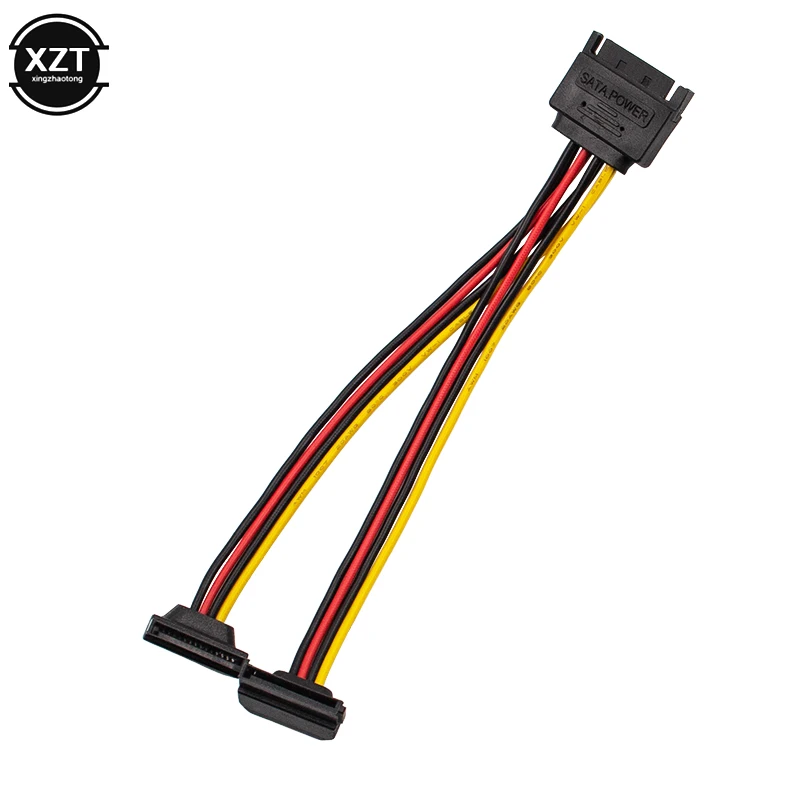 Кабель питания Sata кабель 15 Pin Male 2x15 Female 90 градусов для жесткого диска HDD l1206