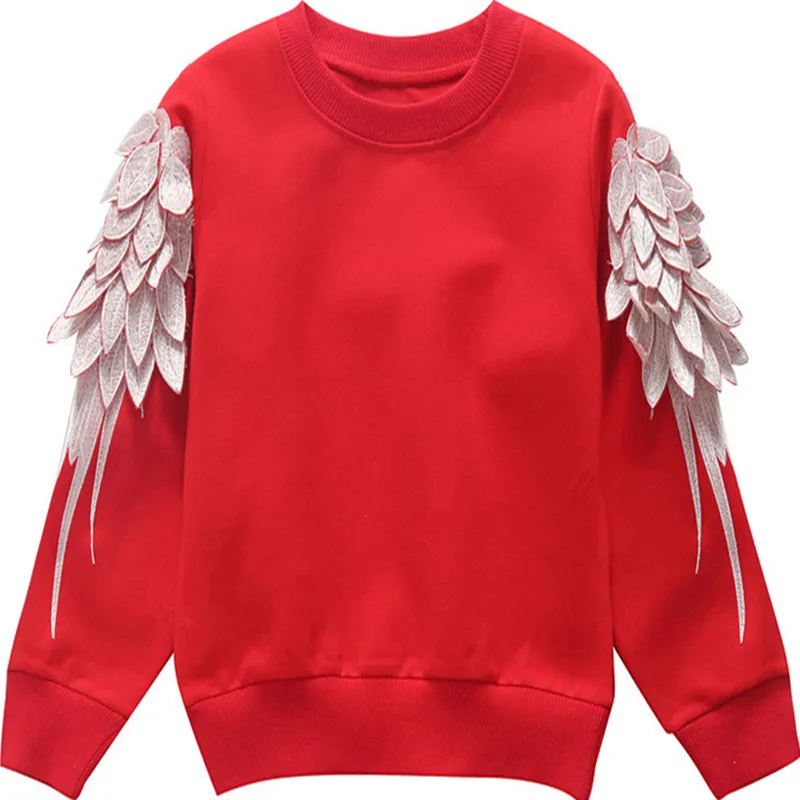  Parents and Children Hoodies New Fashion Wings Embroidery Men and Women Couple Clothing Sweatshirts