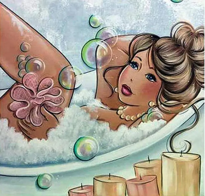 

Full Square/Round Drill 5D DIY Diamond Painting "Sexy Fat Ladies" Bath Women 3D Embroidery Cross Stitch Mosaic Decor Gift