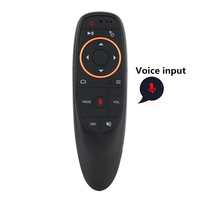 

G10 Voice Air Mouse with USB 2.4GHz Wireless 6 Axis Gyroscope Microphone IR Remote Control For Android tv Box, Laptop, PC