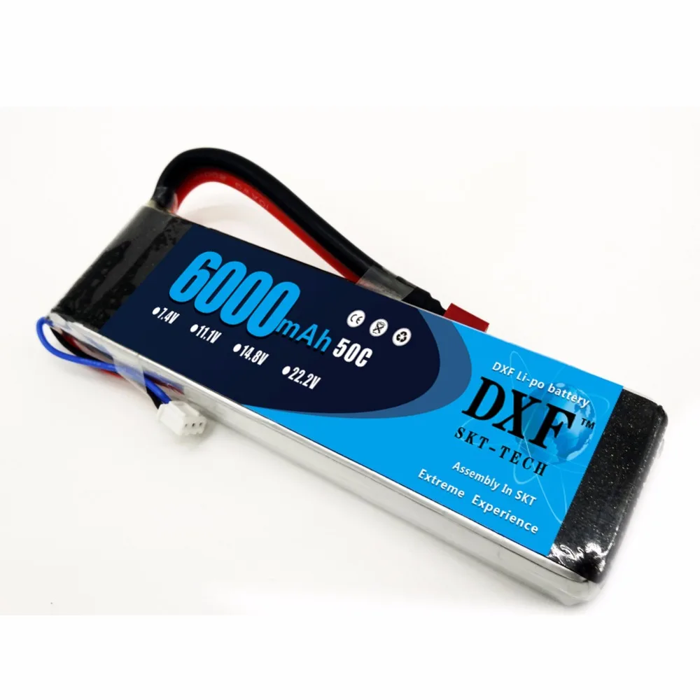 

DXF 2S 7.4V 6000mAh 50C Max100C LiPo Battery Pack for RC Evader BX Car RC Truck RC Truggy RC Airplane UAV Drone FPV