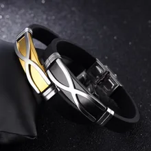 Fate Love настоящий силиконовый браслет из нержавеющей стали серебряный/Золотой ID браслет рождественские подарки на продажу женские мужские подарки 8,05''