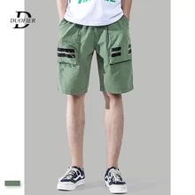Летние Новые мужские Шорты повседневные свободные прямые беговые шорты Мужская спортивная одежда тренд длиной до колена карго бордшорты