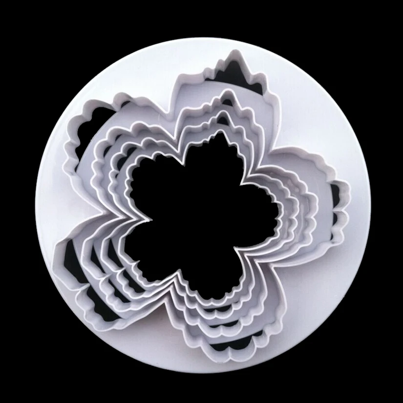 

Bigger Peony Petals Cutter, 4pcs/set Gum Paste Flowers Cake Decorating Cutter Fondant Mold Sugar Tools