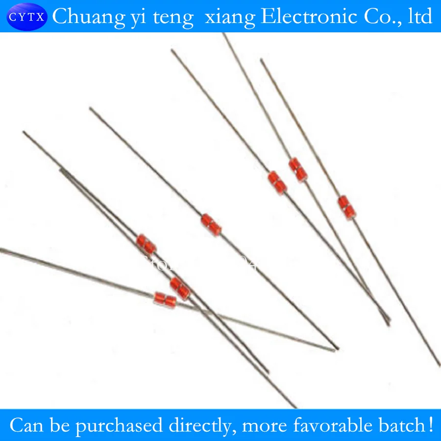 thermistor MF58 NTC glass sealed 1% 100k B value: 3950 DO35 negative temperature 10PCS/LOT | Электронные компоненты и