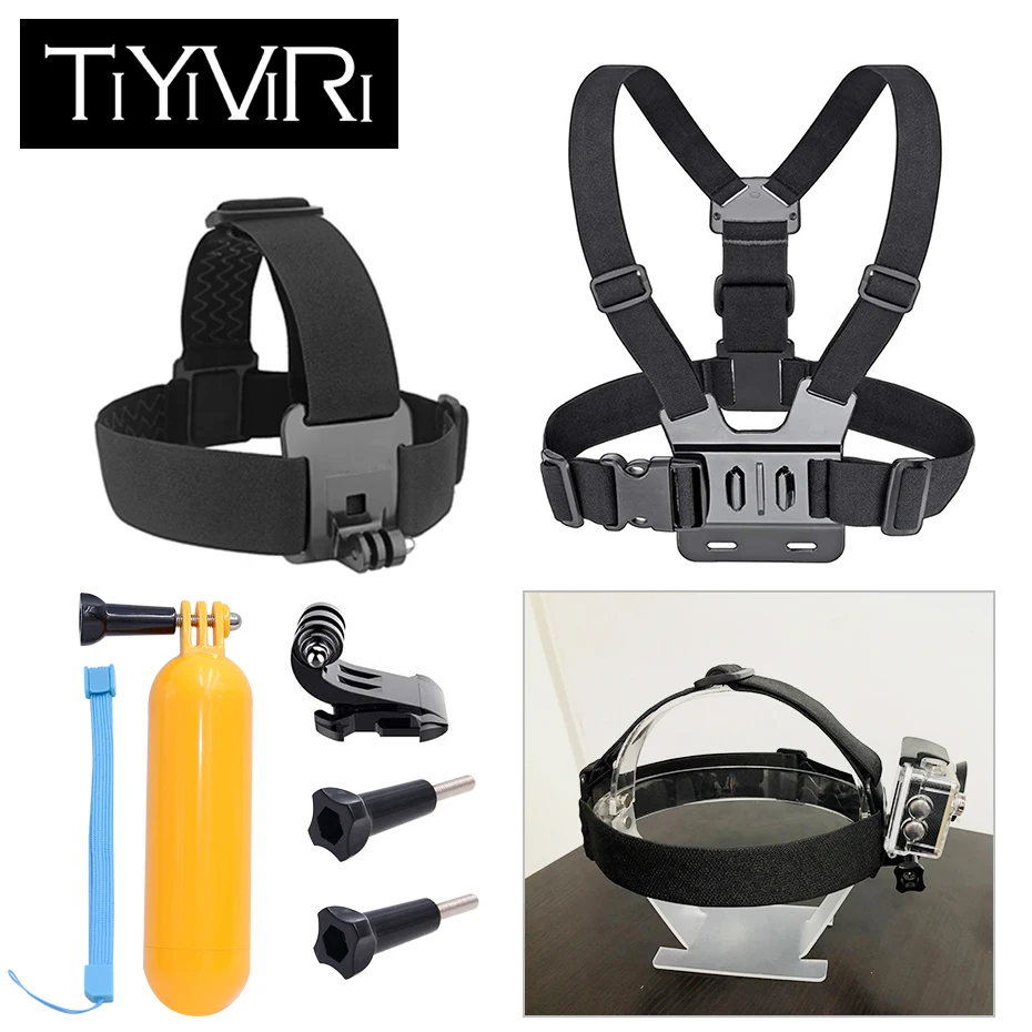 Kopen Head strap mount Borst Mount Band Voor Gopro Hero 6 5 4 3 + Xiaomi yi 4 k Action Camera voor SJCAM SJ4000 Actie Camera Accessoires