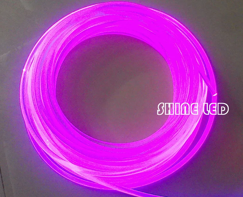 Side Glow PMMA Fiber Optic Cable  inner diameter 14.0mm for Swimming pool outline decoration