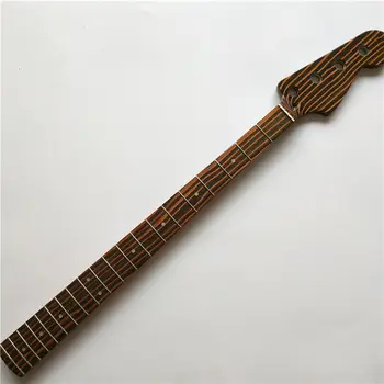 

Zebra wood Electric Bass Guitar Neck Replacement 4 string
