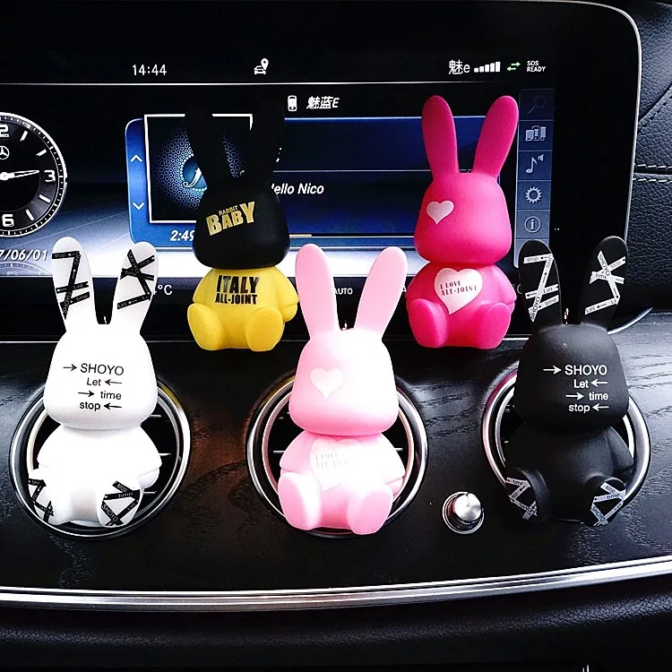 JOORMOM Baby Rabit car air-conditioning outlet perfume CLIP car perfume
car decorations rhinestone pink car accessories