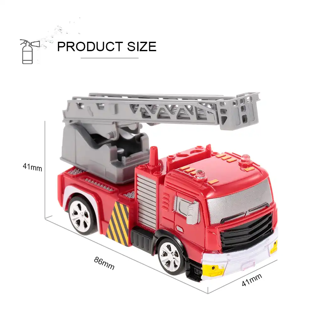 Spielzeugfahrzeuge 27MHz RC 1:58 Mini Feuerwehrauto Rettungswagen Fernbedienung Spielzeug Modellfahrzeug Hongzer RC Feuerwehrauto Fernbedienung