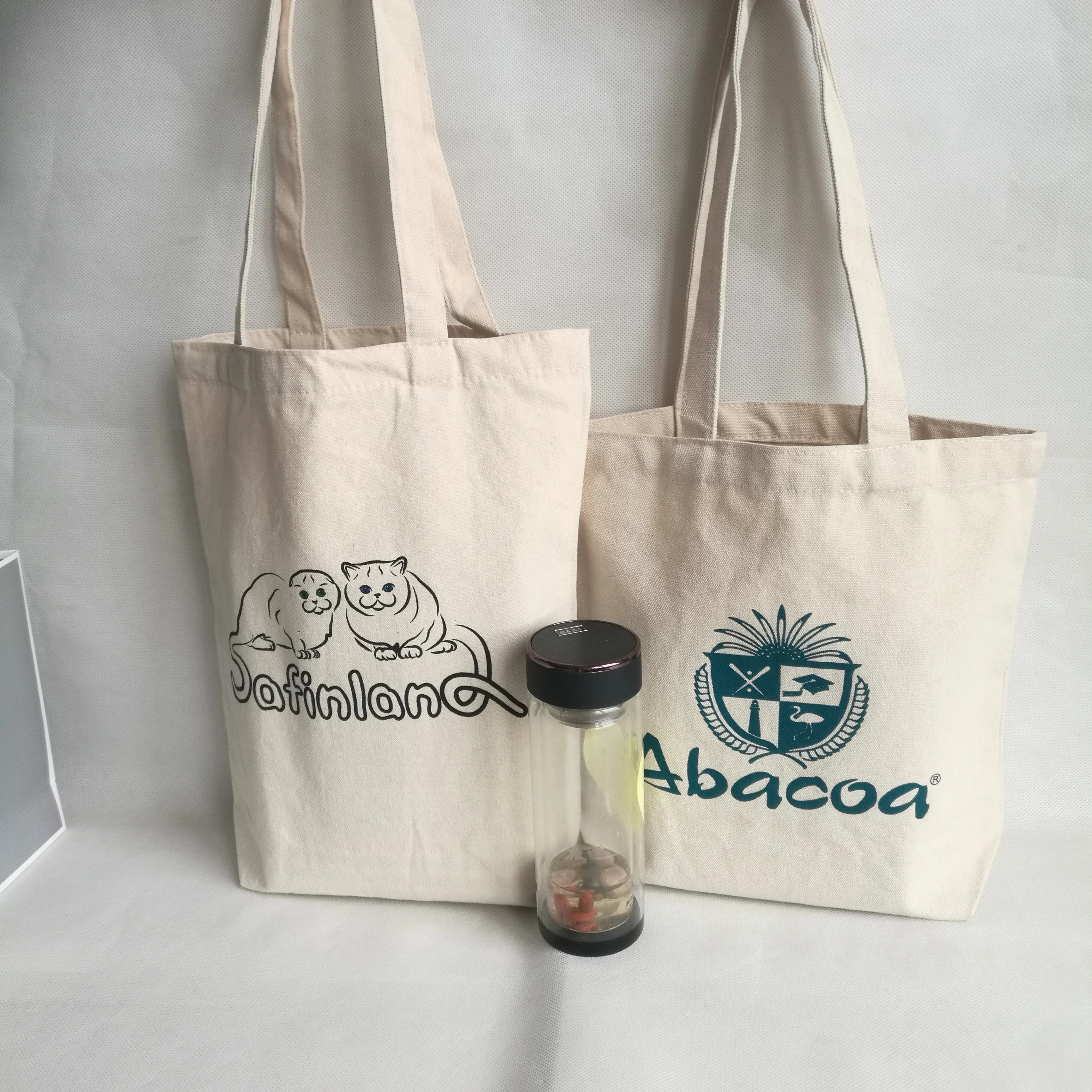 300 шт./лот 30x30Hx10B см Пользовательский логотип многоразовые хлопковые высококачественные холщовые хозяйственные сумки из органического хлопка для продвижения