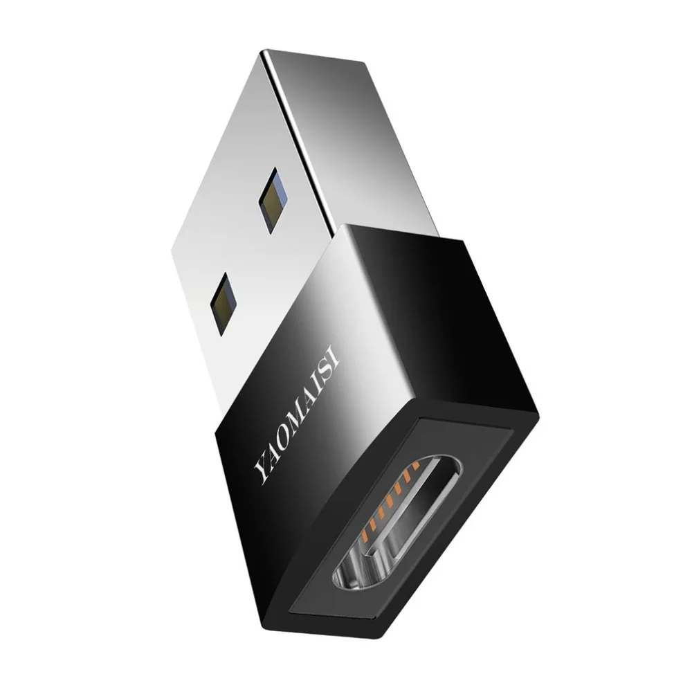 YAOMAISI Q22 USB к TYPE-C адаптер мужской USB 2,0 к женскому TYPE-C конвертер синхронизации данных Зарядное устройство для Macbook для huawei для Xiaomi