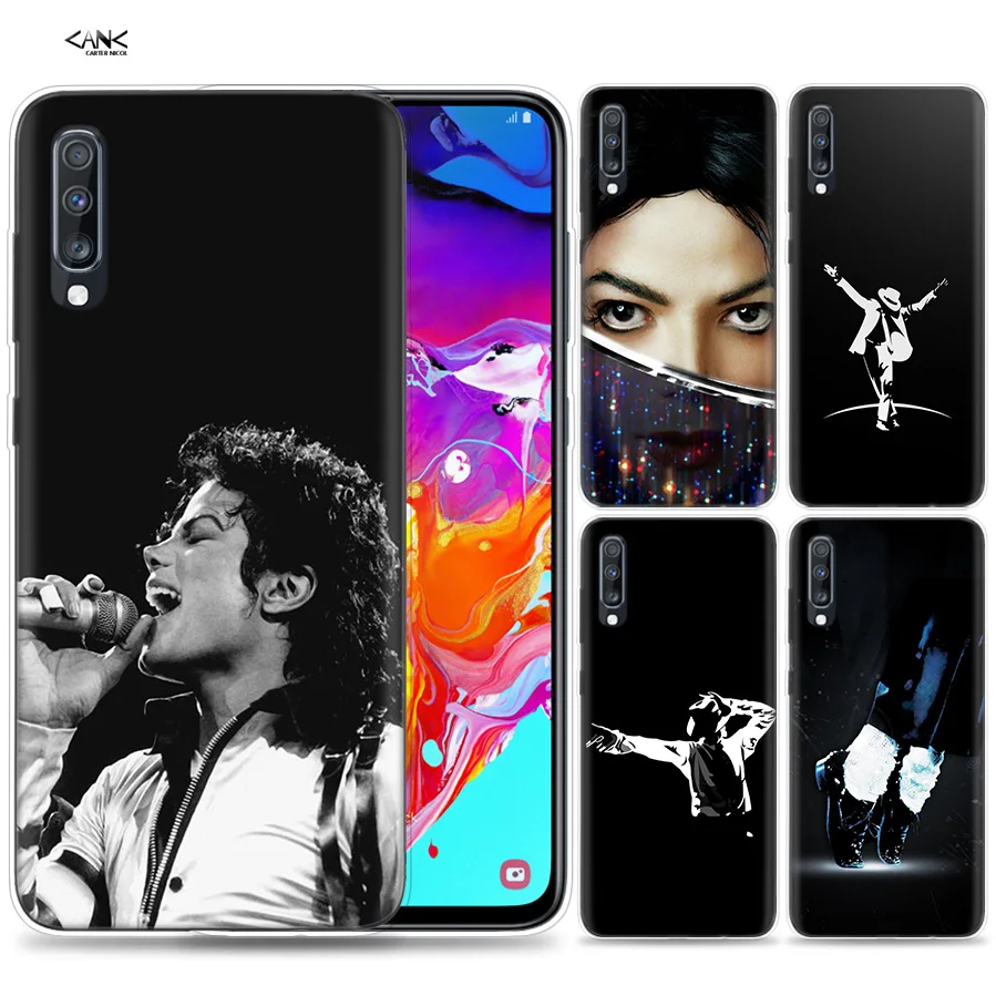 

Bags Case for Samsung Galaxy Mobile Phone A50 A70 A30 A20 J4 J6 J8 A6 A8 M30 A7 Plus 2018 Note 8 9 Michael Jackson MJ Coque J6Pl
