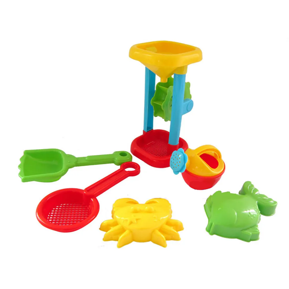 

2019 Online star item Hot sale can't miss 6Pcs Sand Sandbeach Kids Beach Toys Castle Bucket Spade Shovel Rake Water Tools