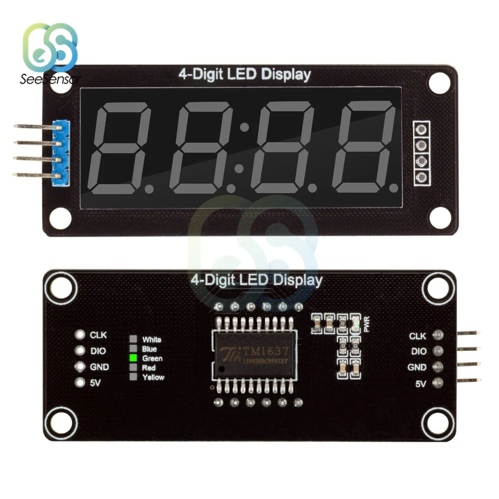 TM1637 0.56" 4-Digit Digital Clock LED Display Tube 7 Segments Module For Arduino