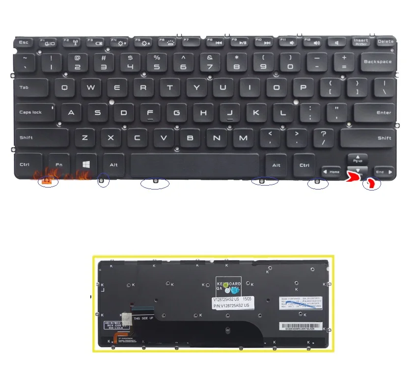SSEA Brand New laptop US Keyboard For DELL XPS 12 13 XPS 13D 13R L321X