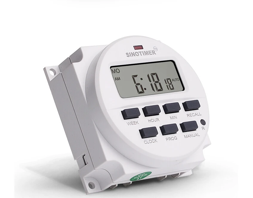 15.98 Inch LCD Digital Timer 24V DC AC 7 Days Automatic Programmable Time Switch