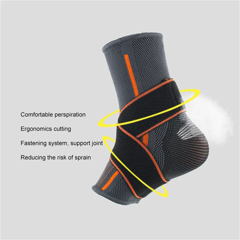 1pc Fashion Ankle Support Adjustable Elastic Ankle Movement Protection Ankle Support Brace SL Sports Safety #3n19 (1)