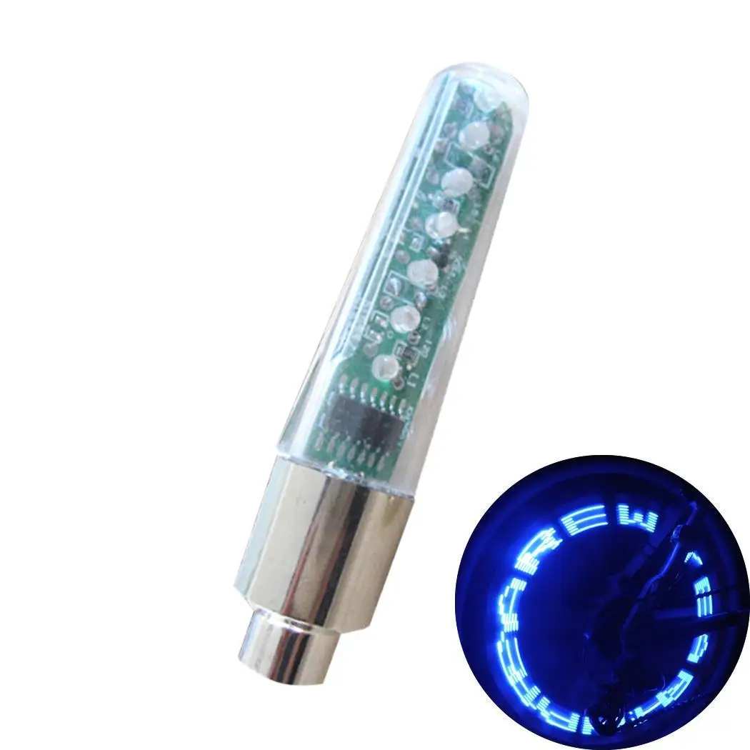 de bicicleta de montaña, luces LED para neumáticos, tapones de válvula de doble cara 5,7 cm, Sensor rojo azul|Luz de bicicleta| - AliExpress
