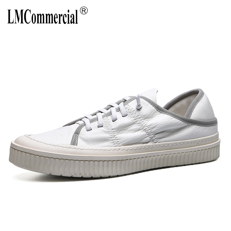 

spring autumn summer all-match cowhide men's shoes breathable sneaker boots men casual shoes lazy Genuine Leather shoes male