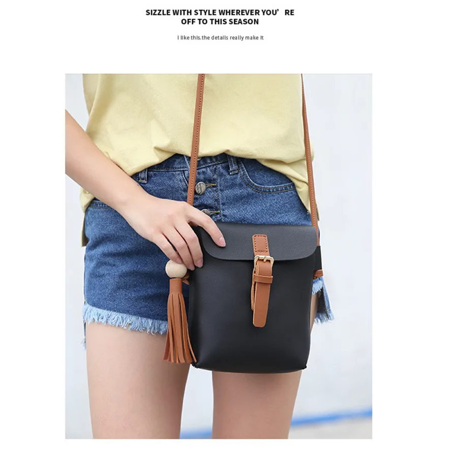 JKBW New Vintage Shoulder Bags PU Leather Tassel Women Messenger Bags Casual Lady Crossbody Bag Small Flap Shopping Handbag (11)