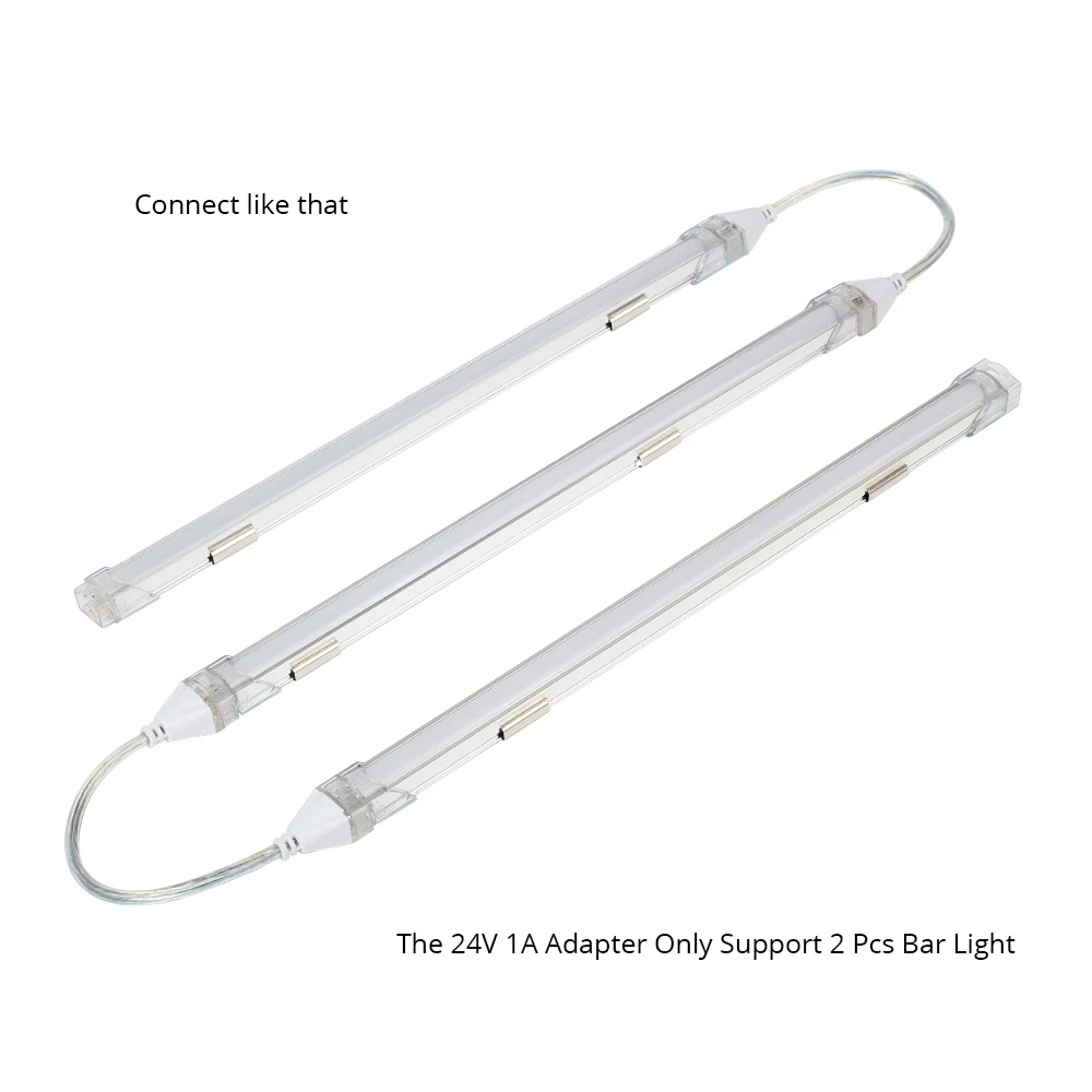 DC 24 В 8 Вт молочно обложка+ Алюминий 2835 Светодиодный Бар Light+ выключатель+ адаптер+ разъем используется для шкафов Кухня или книжные шкафы освещения