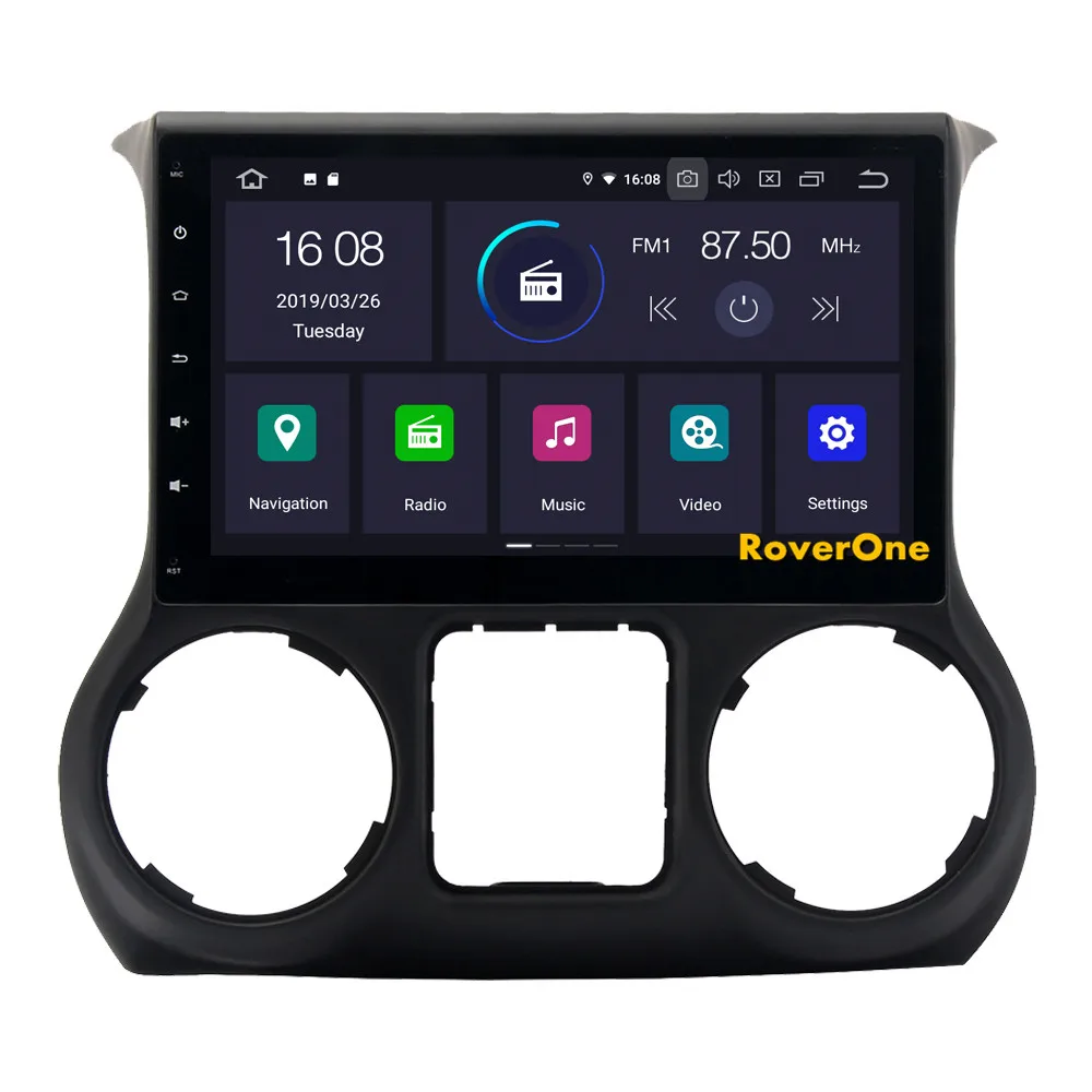 Discount RoverOne For Jeep Wrangler 2011 - 2016 Android 9.0 Autoradio Car Multimedia Player Radio GPS Navigation Head Unit NO DVD 6