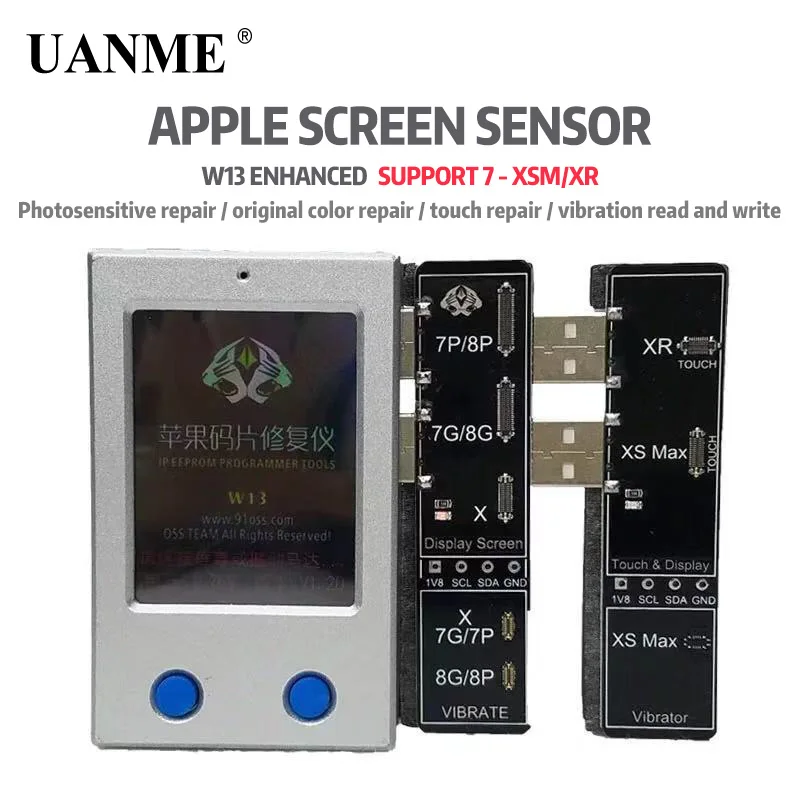 UANME LCD Photoreceptor repair programmer For Iphone 7G/7P/8G/8P/X APR8 Vibration code read-write modification English UANME LCD Photoreceptor repair programmer For Iphone 7G/7P/8G/8P/X APR8 Vibration code read-write modification English