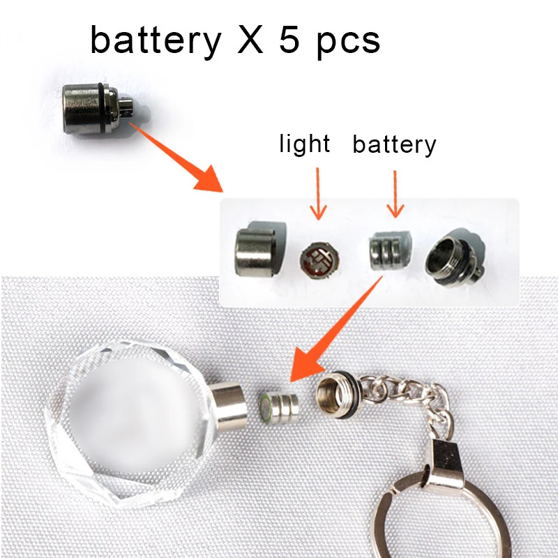 

The Battery and LED Light of Key Chains Key Ring Accessories