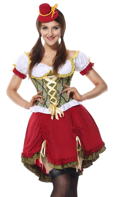 Hot Y Womens Traditional Beer Costume Fancy Dress Women Hot Y Womens Traditional Beer Costume Fancy Dress Women French Maid Costumes Oktoberfest Cosplay