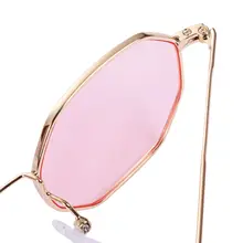 Восьмиугольные солнцезащитные очки для мужчин и женщин, винтажная металлическая оправа для очков S17025