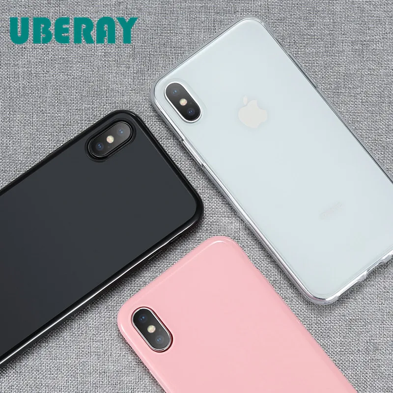 

UBERAY Silicon Case For iPhone 7 8 6 6S Plus Luxury Soft TPU Phone Cases For iPhone X XR iPhone XS MAX Case 5 5S SE Cover Funda